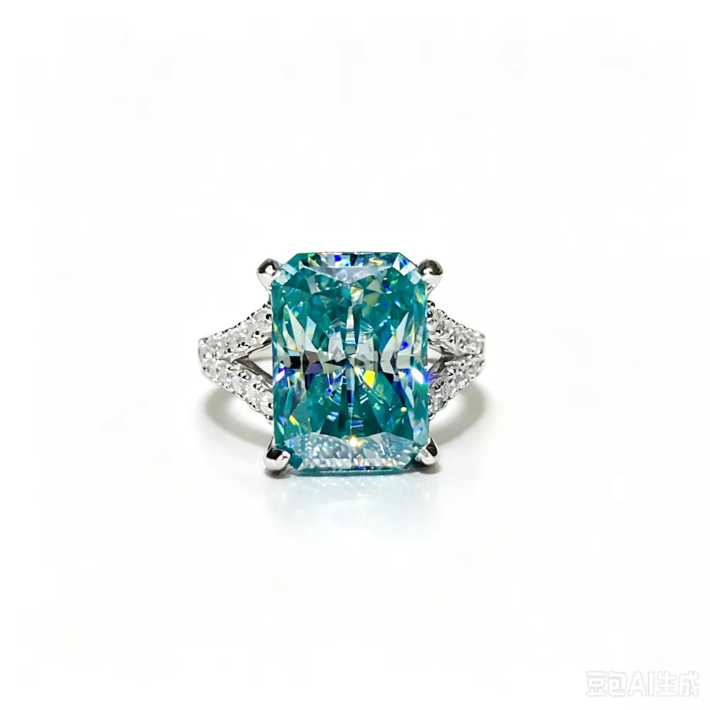 10 Carat 925 Sterling Silver Moissanite Ring, image 7