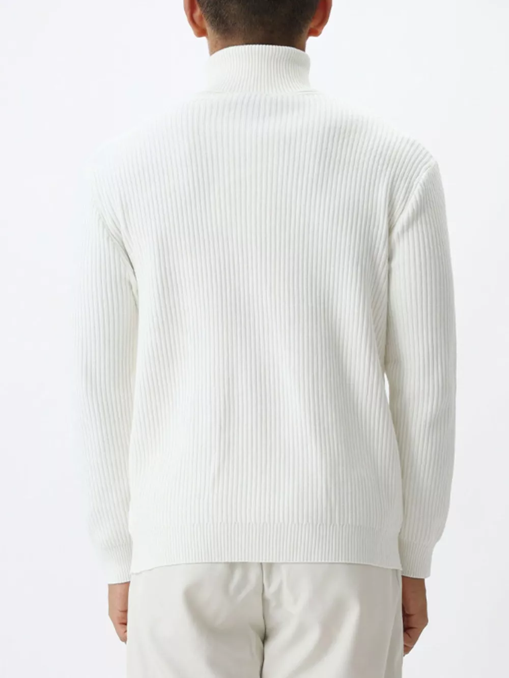 Men's Plus Size Ribbed Knit Turtleneck Sweater, image 11