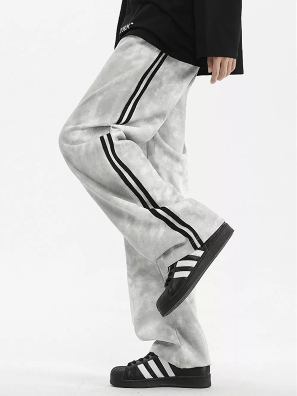 Men's Plus Size Drawstring Loose Fit Pants, image 2