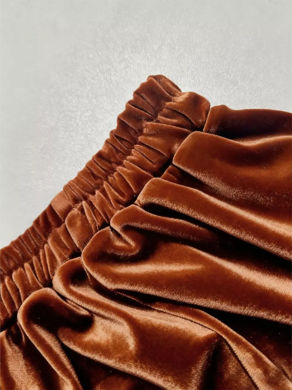 Plus Size Ruffled Velvet Elastic Waist Skirt, image 2