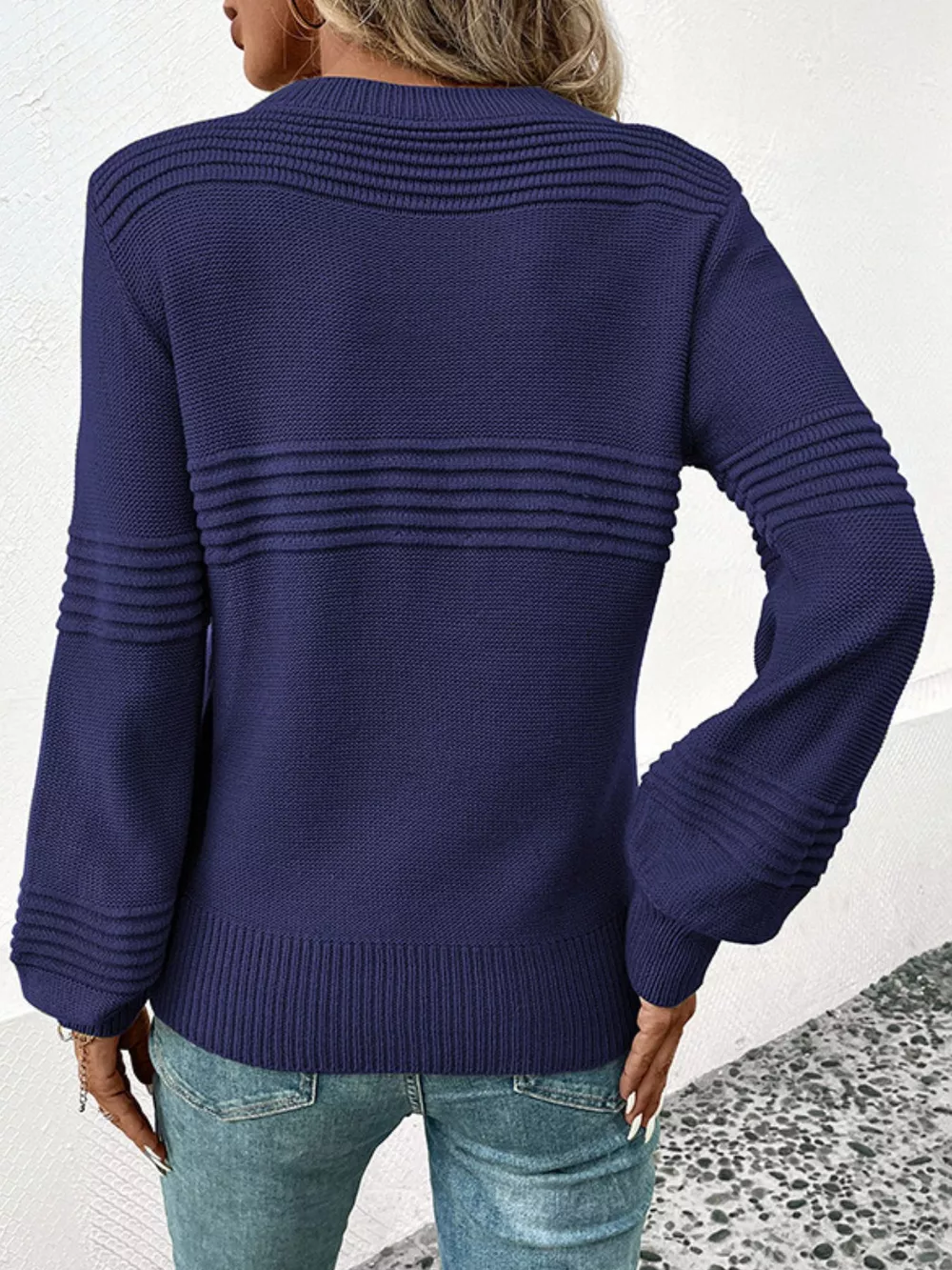 Round Neck Long Sleeve Sweater, image 2