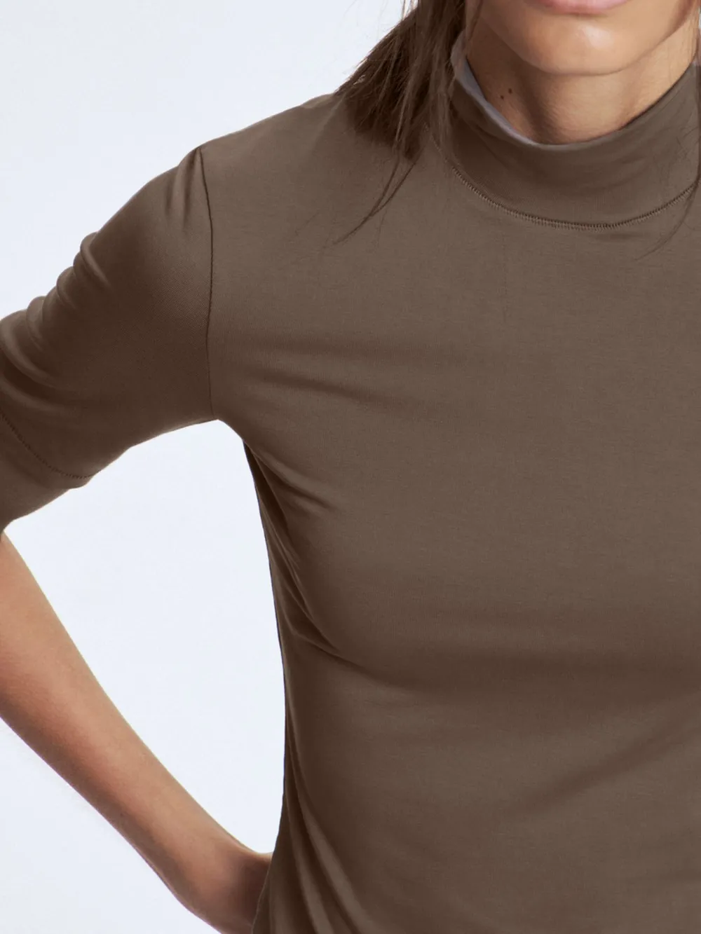 Mock Neck Short Sleeve Top and Pants Set, image 11