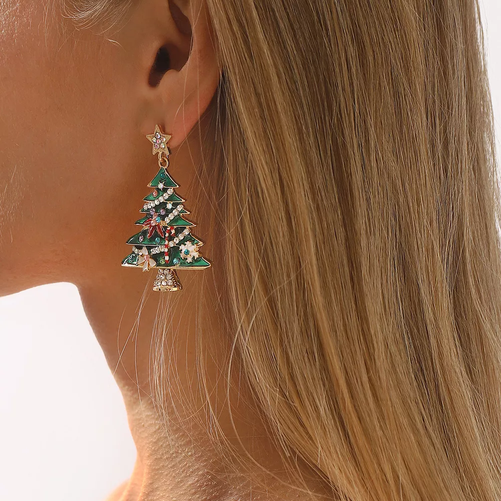 Christmas Tree Dangle Earrings, image 7