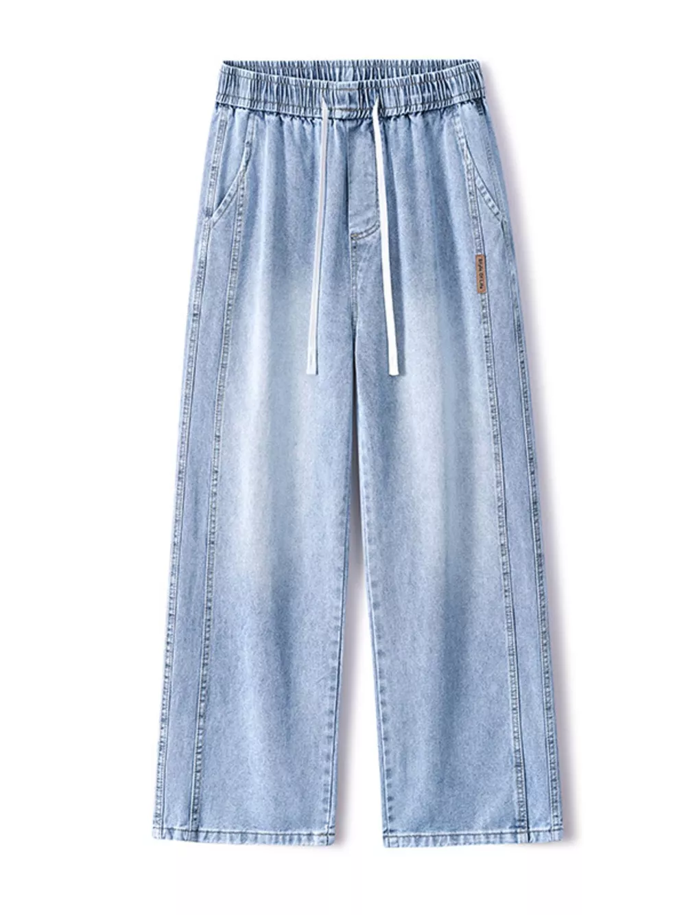 Men's Full Size Wash Wide Leg Jeans Plus Size, image 2