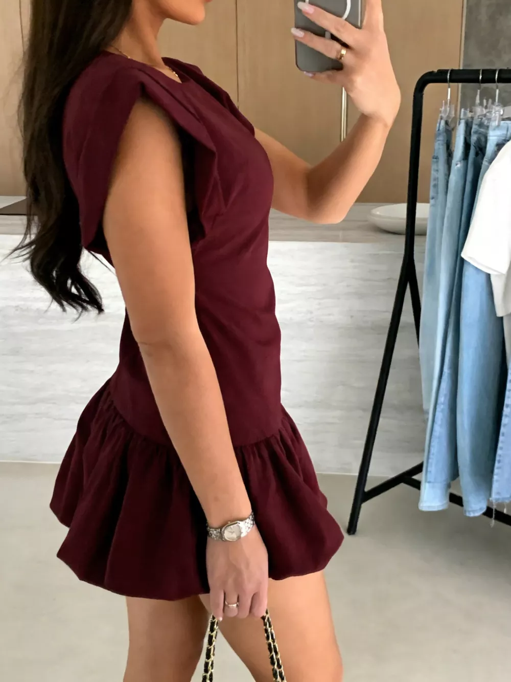 Ruffle Hem Mini Dress, image 2