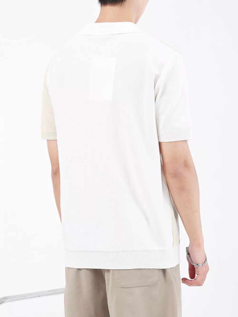 Men's Plus Size Striped Short Sleeve Polo, image 7