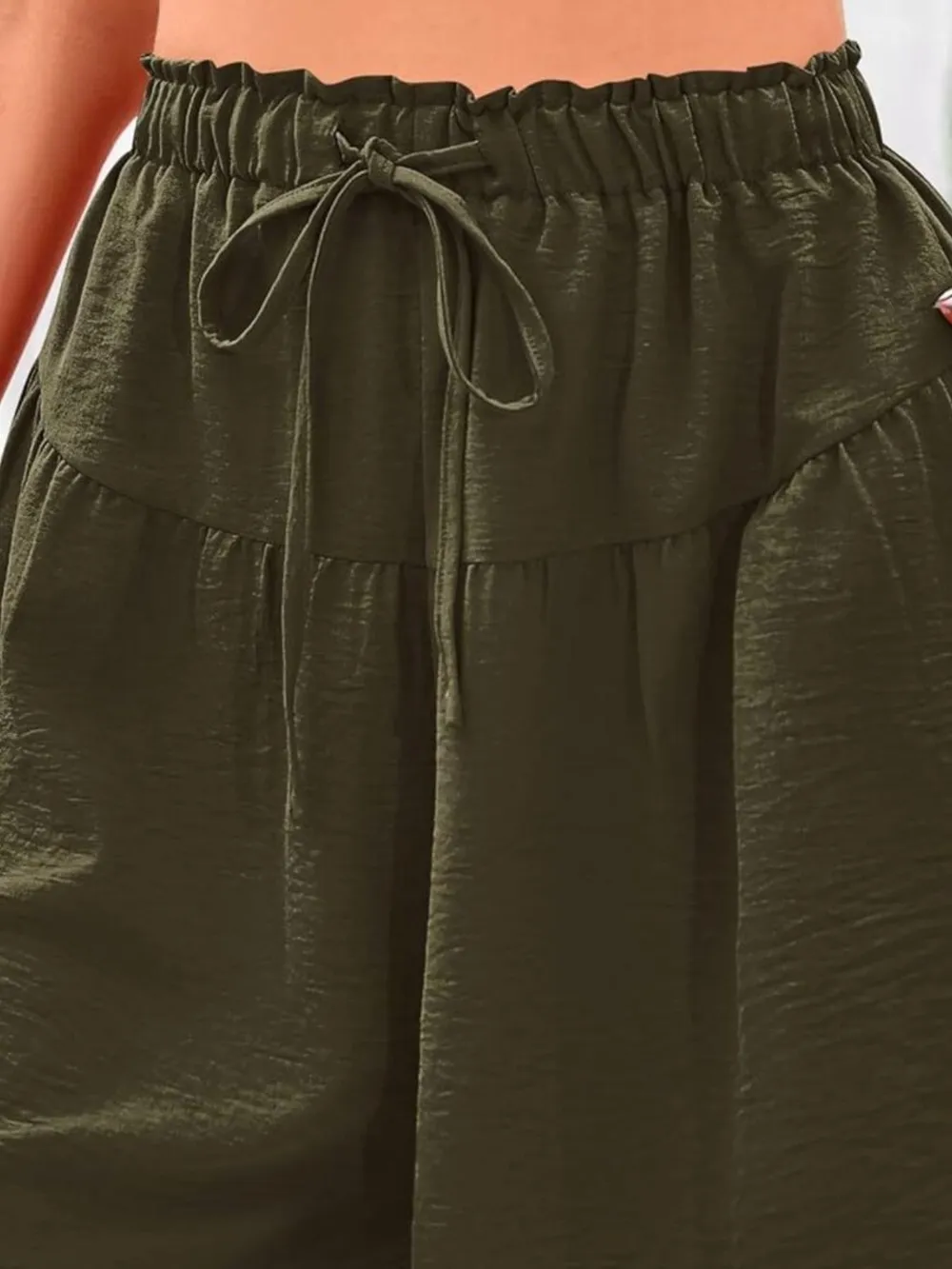Full Size Casual Drawstring High Waist Relaxed Shorts Plus Size, image 2