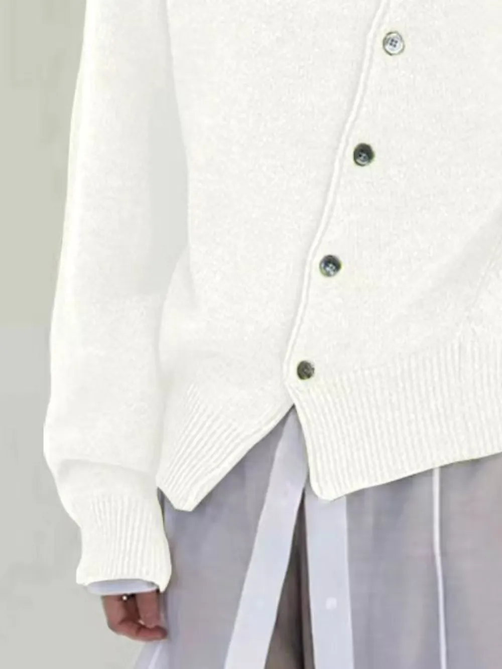 Dropped Shoulder Buttoned Cardigan, image 18