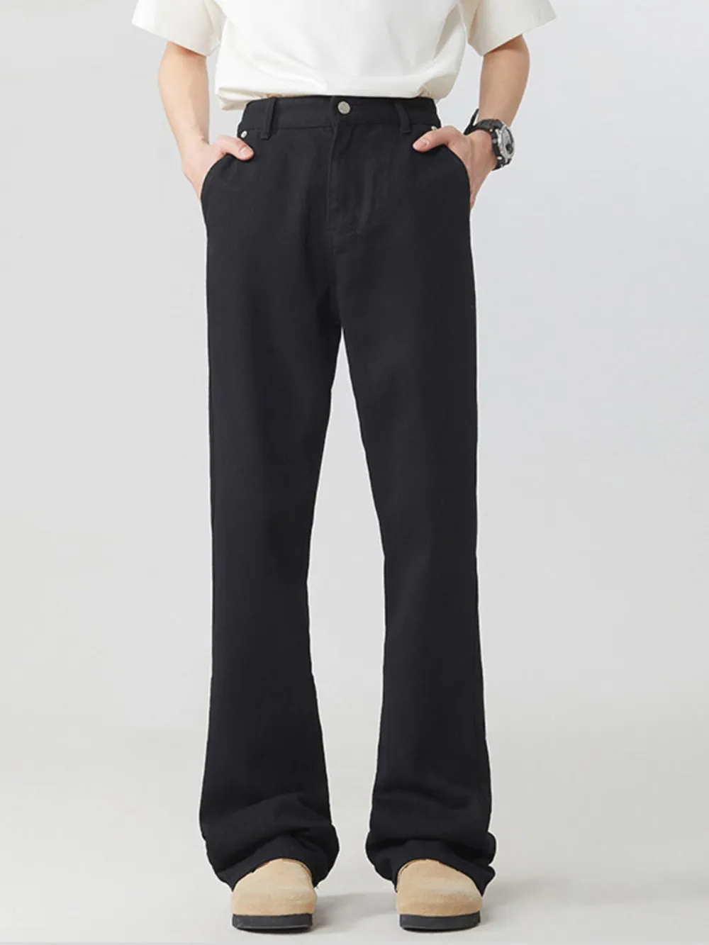 Men's Full Size Round Neck Short Sleeve Jeans Plus Size