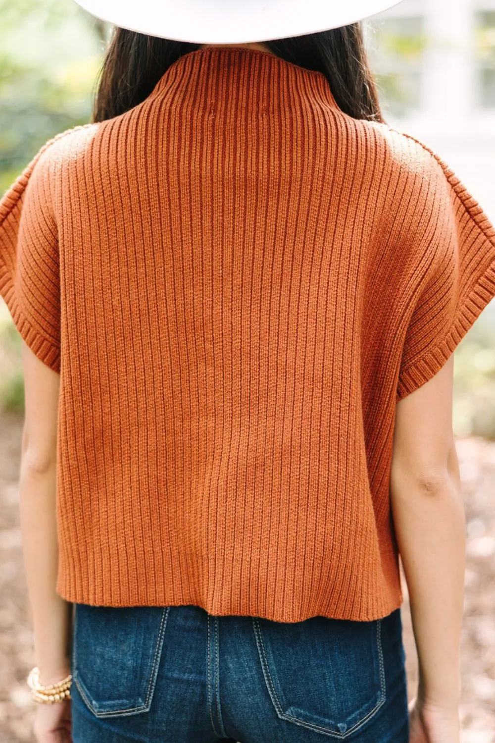 Mock Neck Sweater Vest with Chest Pocket, image 3