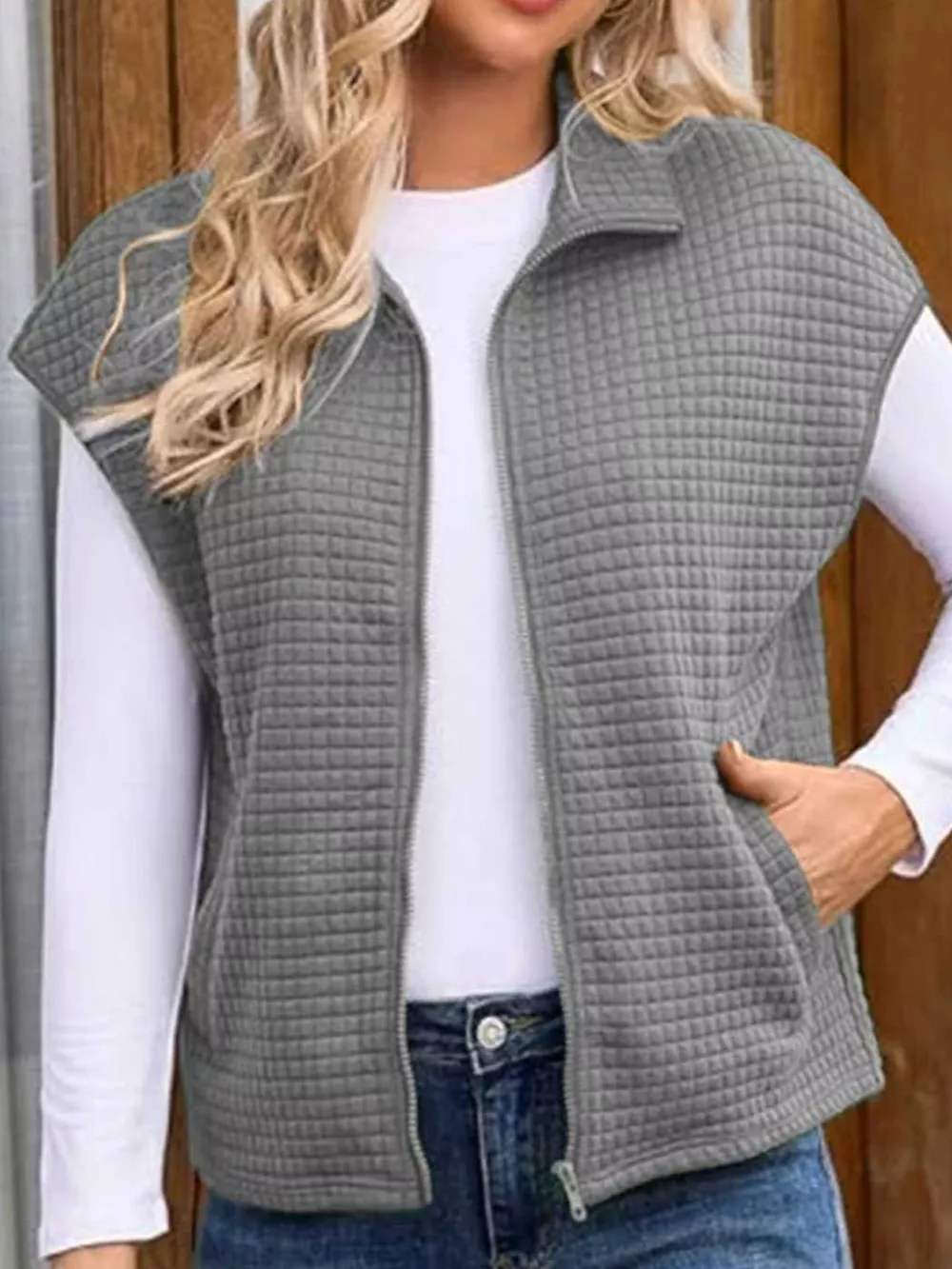 Zip-Up Vest Coat, image 3