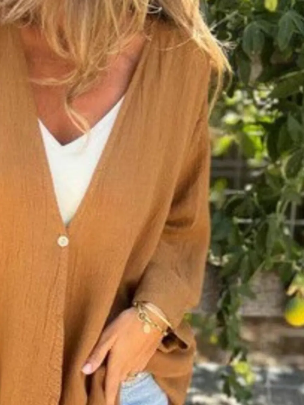 Full Size Oversized Button-Up Cardigan Plus Size, image 17