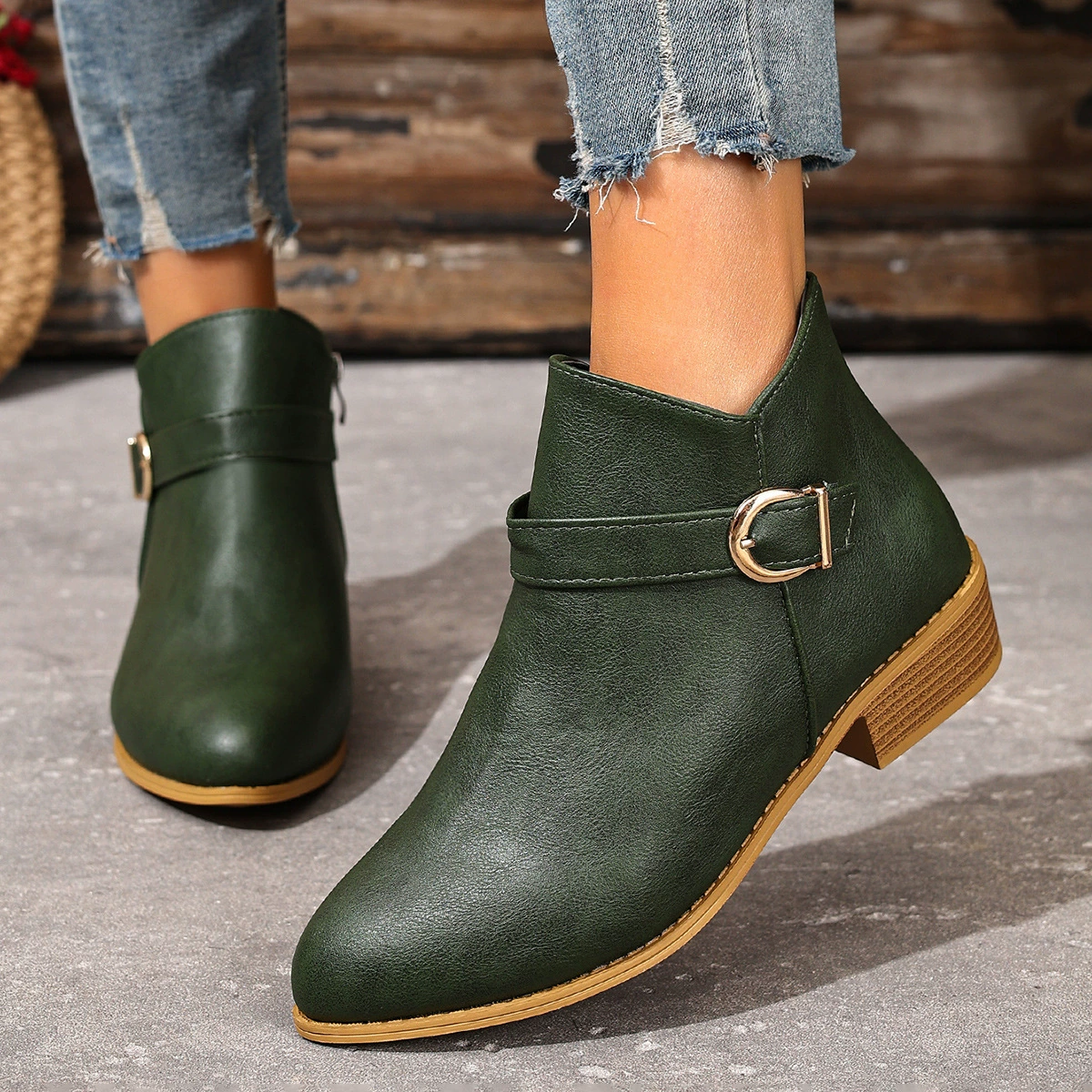 Point Toe Block Heels Boots, image 2