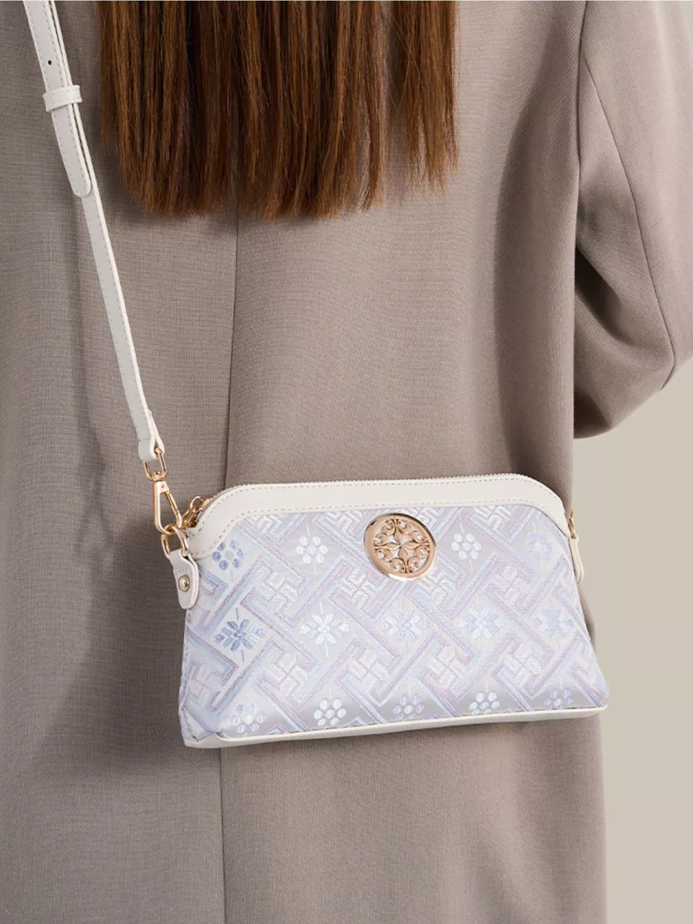 Geometric Pattern Crossbody Bag