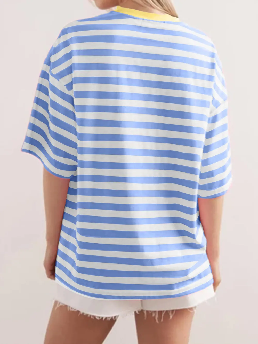 Striped Round Neck Half Sleeve T-Shirt, image 29