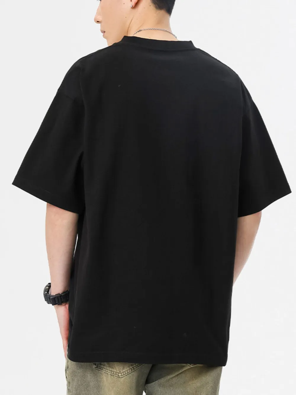 Men's Full Size Round Neck Half Sleeve T-Shirt Plus Size, image 2