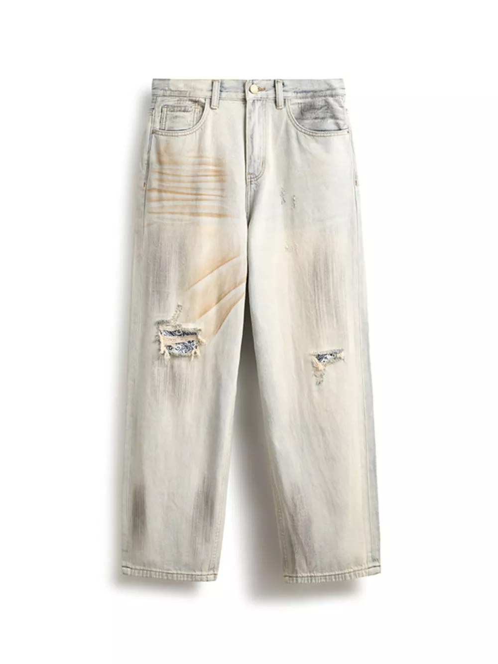 Men's Distressed Wide Leg Jeans, image 8