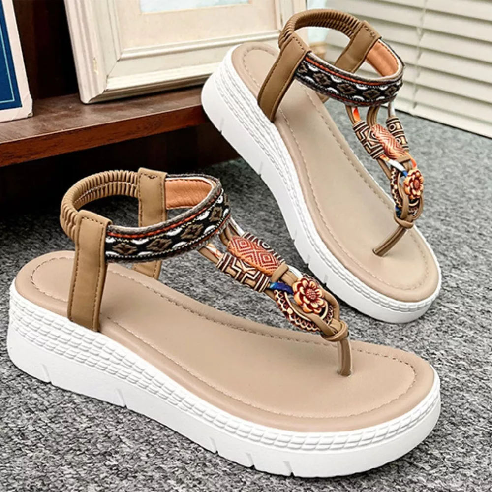 Toe Post Wedge Sandals, image 6