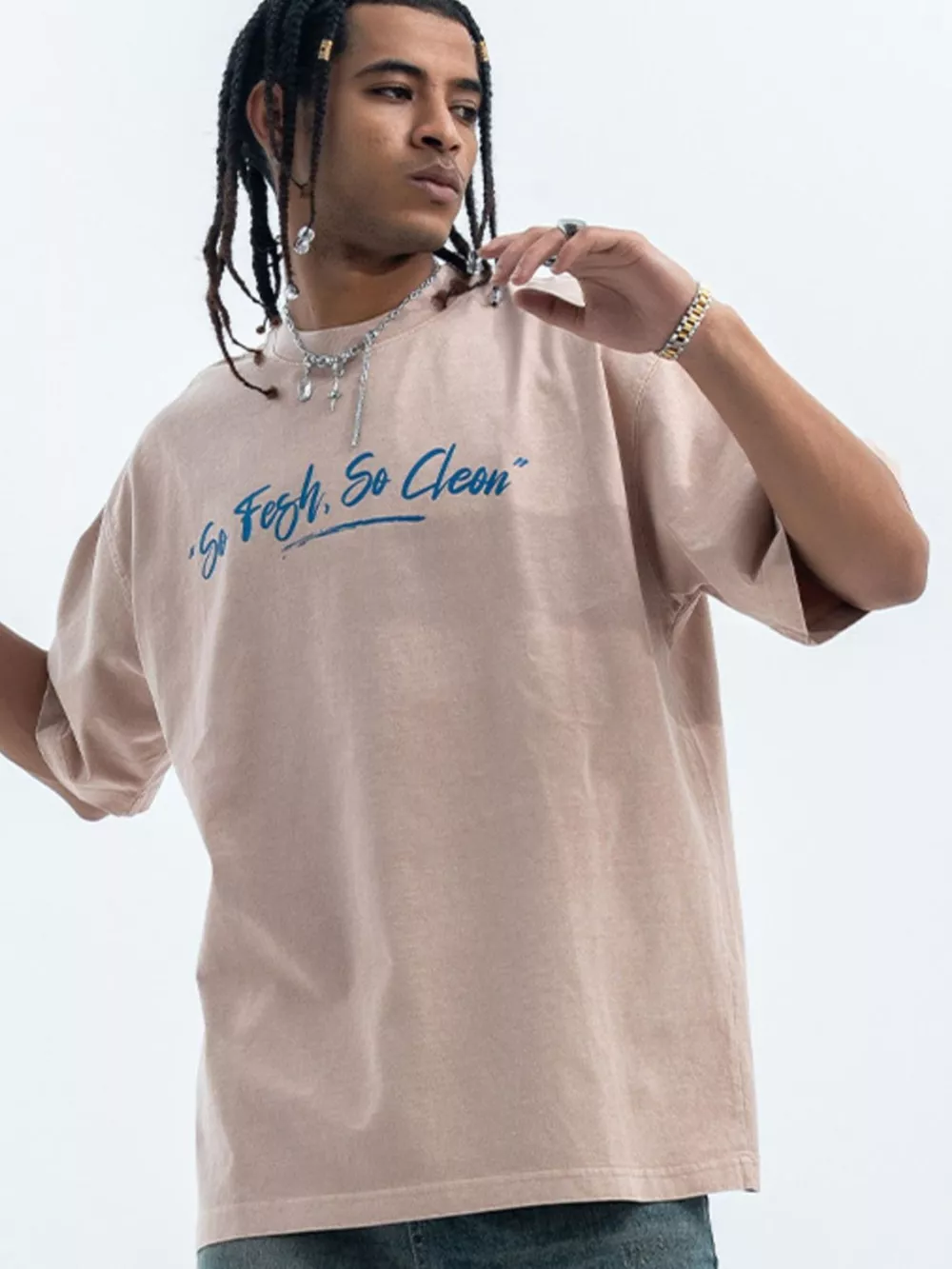 Men's Washed Graphic Oversized T-Shirt