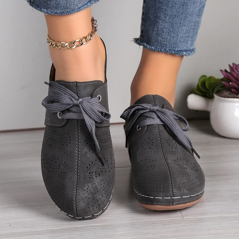 Lace-Up Round Toe Wedge Sandals, image 13