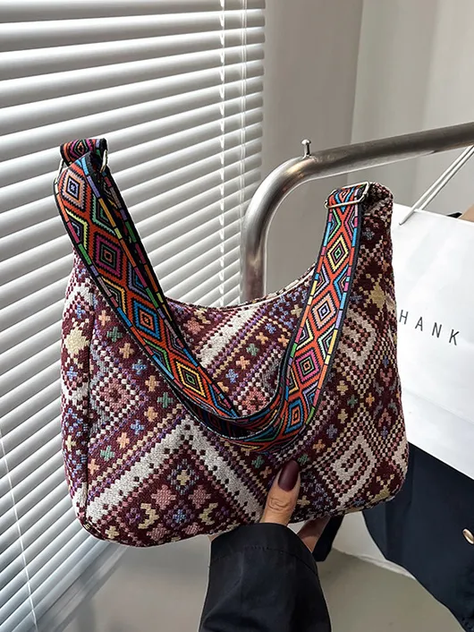 Geometric Adjustable Strap Crossbody Bag, image 3