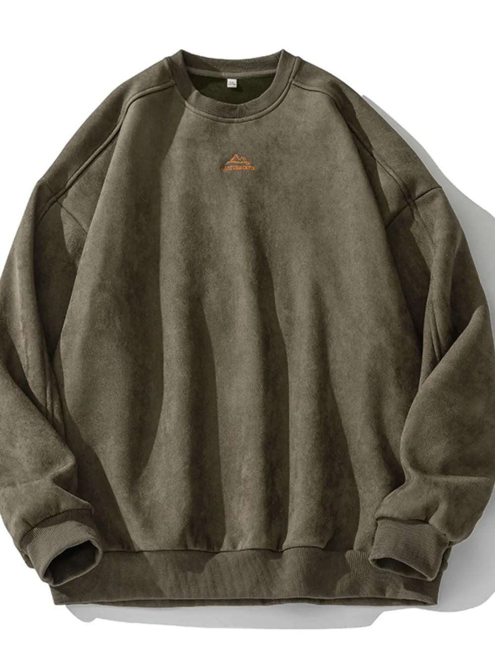 Men's Full Size Round Neck Long Sleeve Sweatshirt Plus Size, image 7