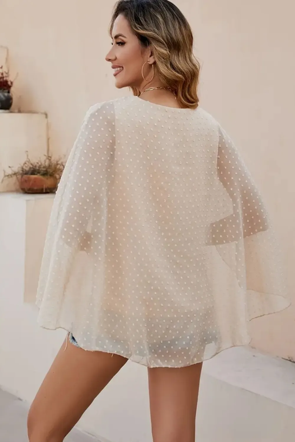 Swiss Dot Round Neck Blouse, image 9
