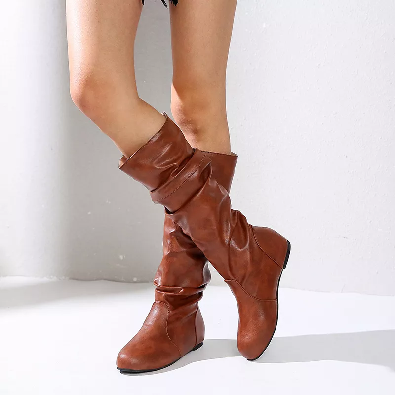 Round Toe Slouch Boots, image 4