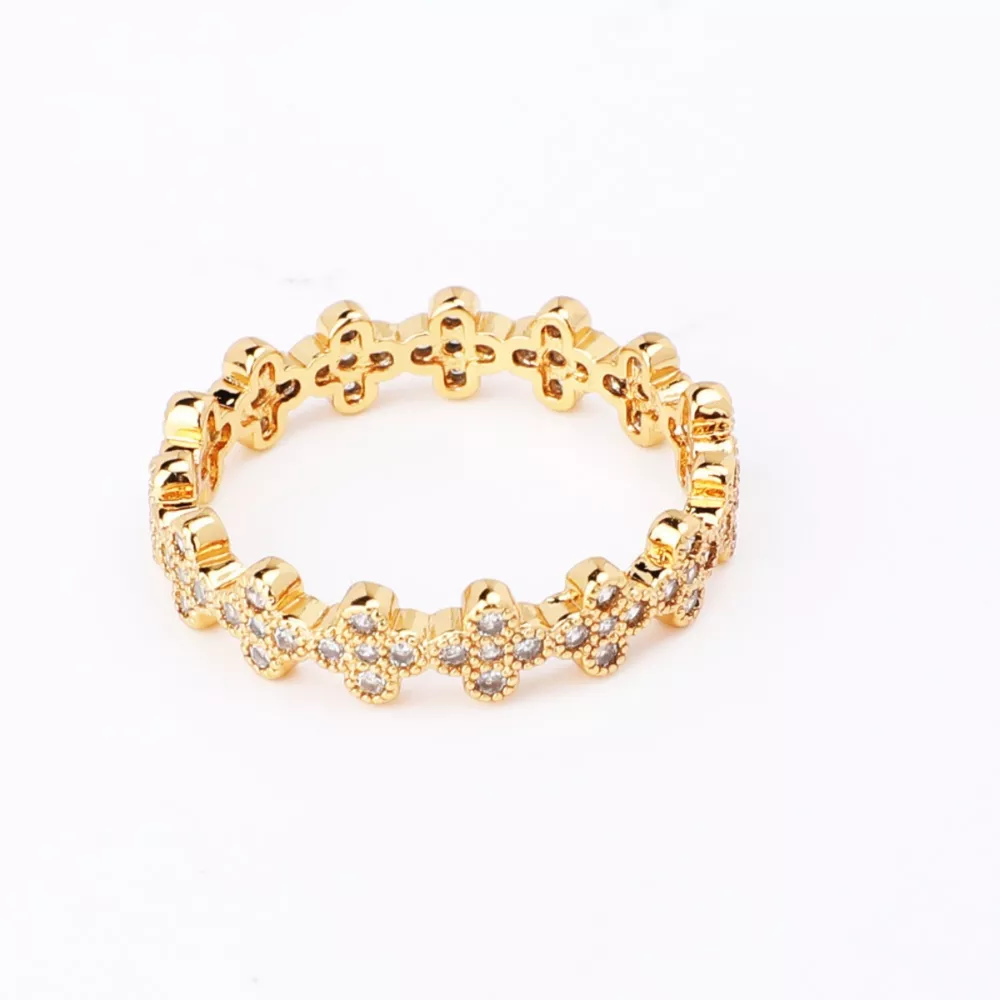 18K Gold-Plated Zircon Ring, image 2