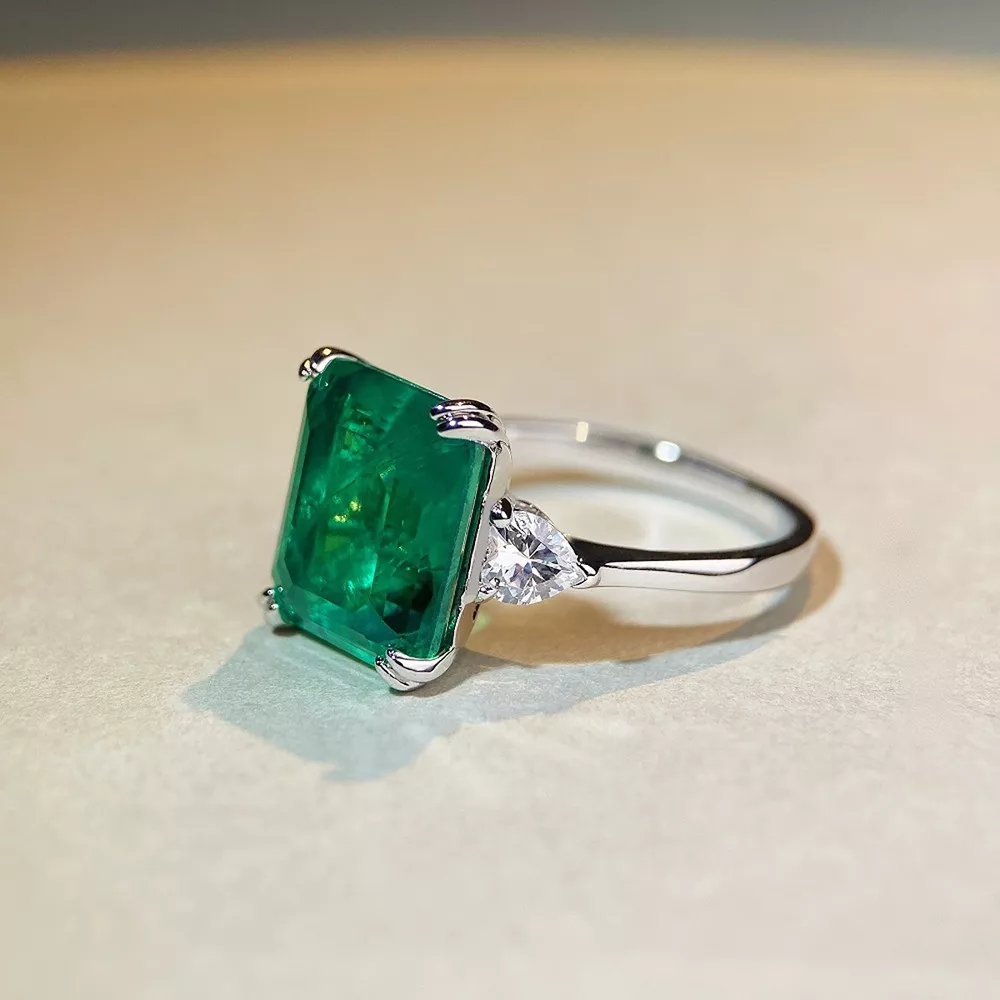 925 Sterling Silver Zircon Geometric Ring, image 5