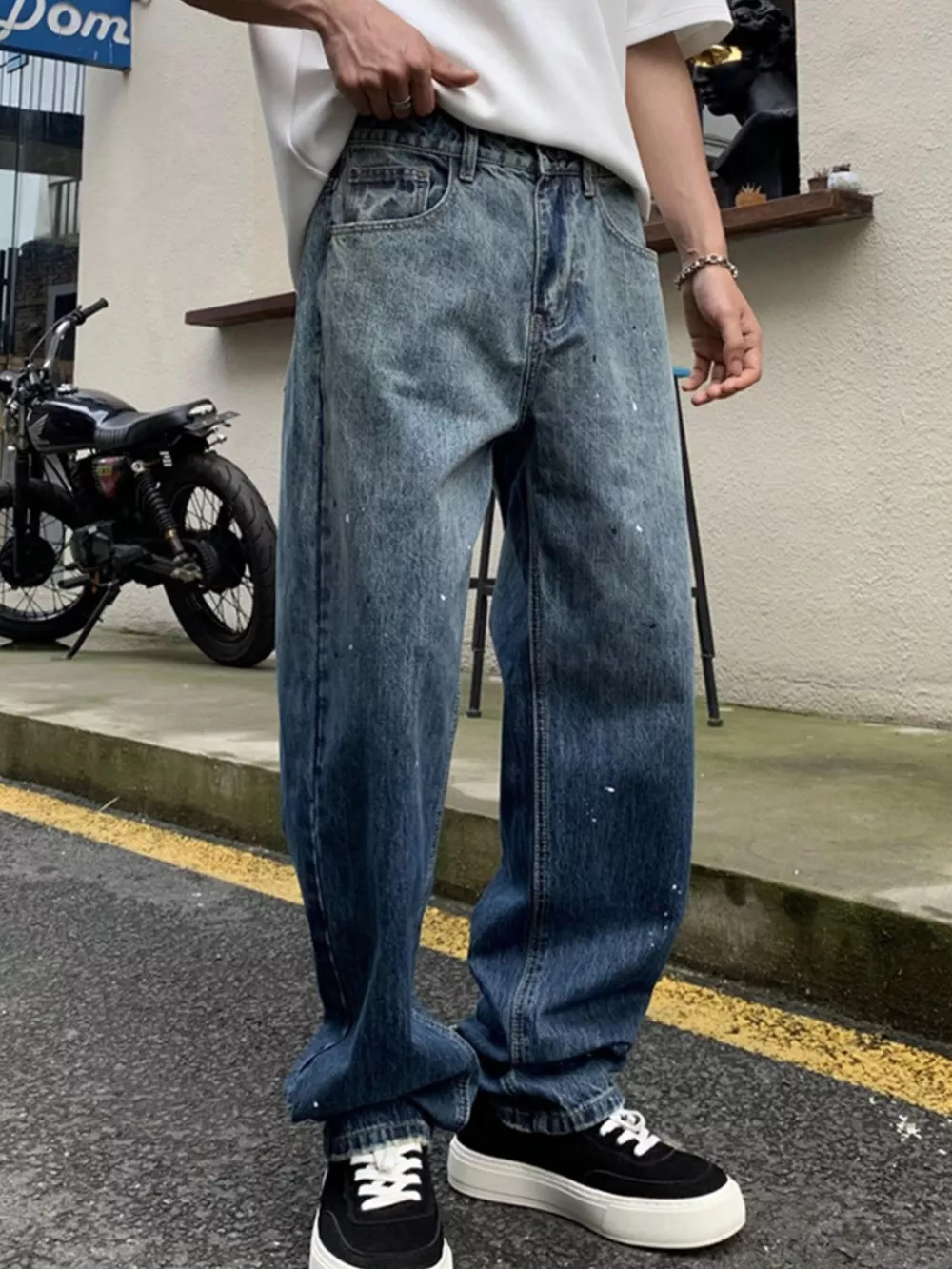 Men's Full Size Wide Leg Jeans Plus Size