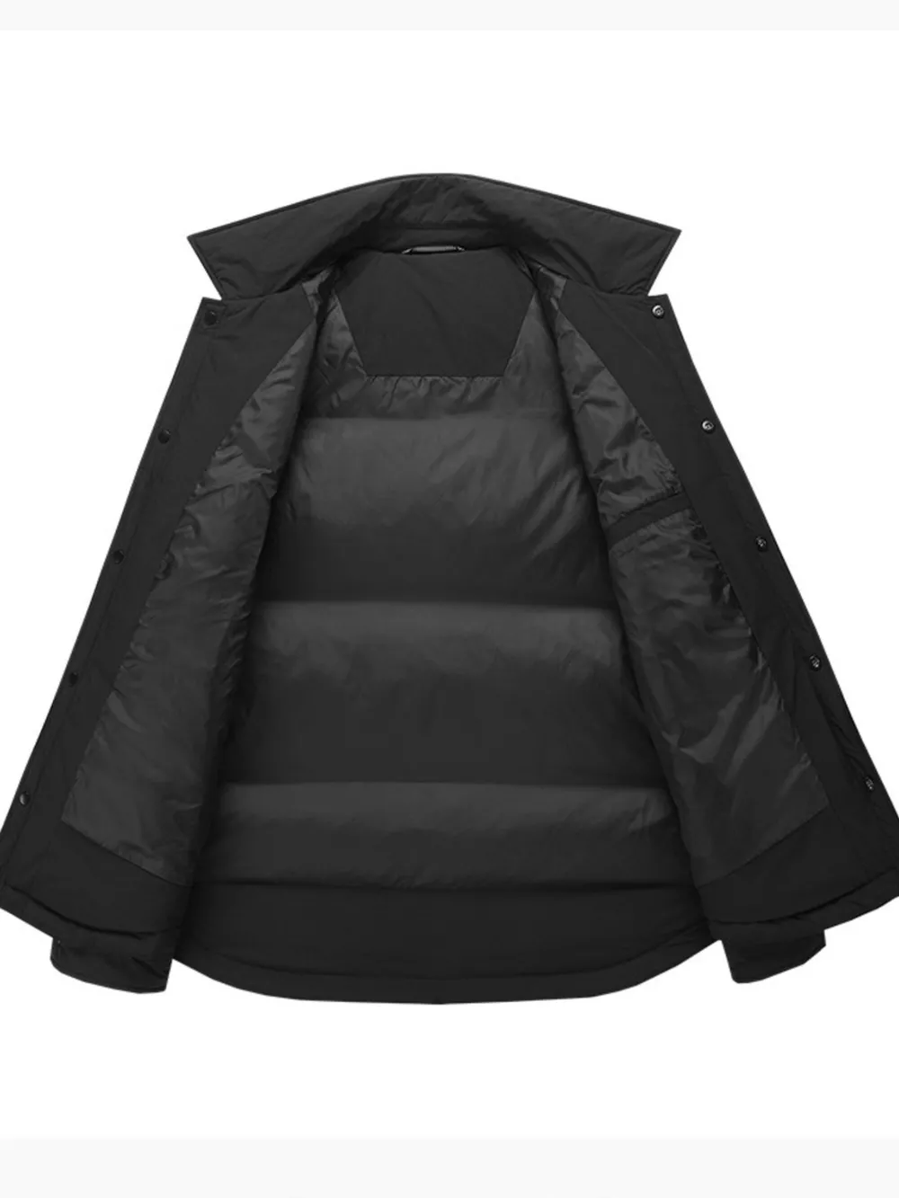 Men’s Plus Size Lightweight Padded Snap-Down Jacket, image 4