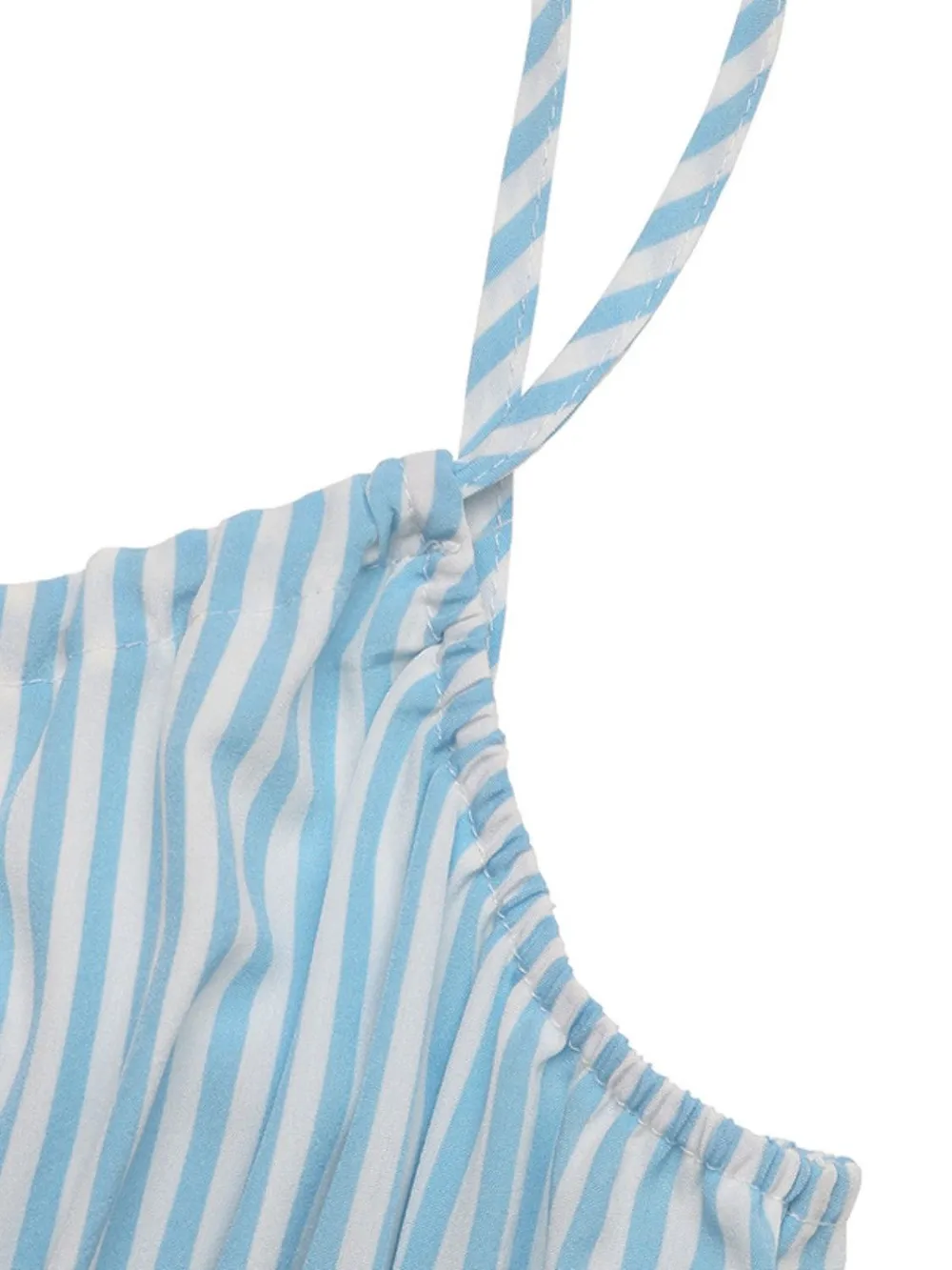 Striped Spaghetti Strap Midi Dress, image 2