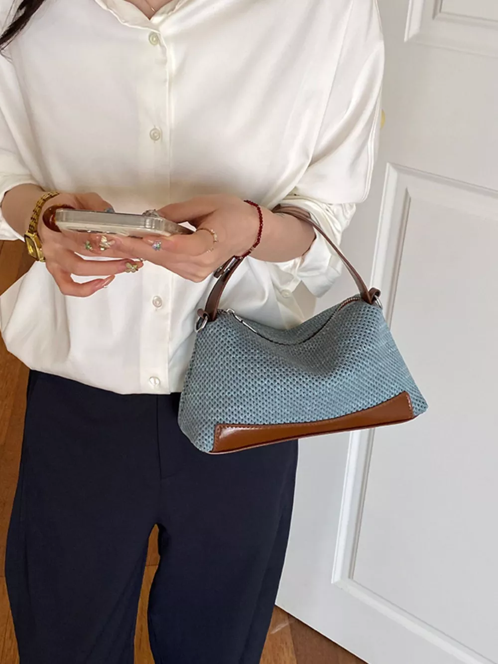 Woven Texture Crossbody Bag, image 2