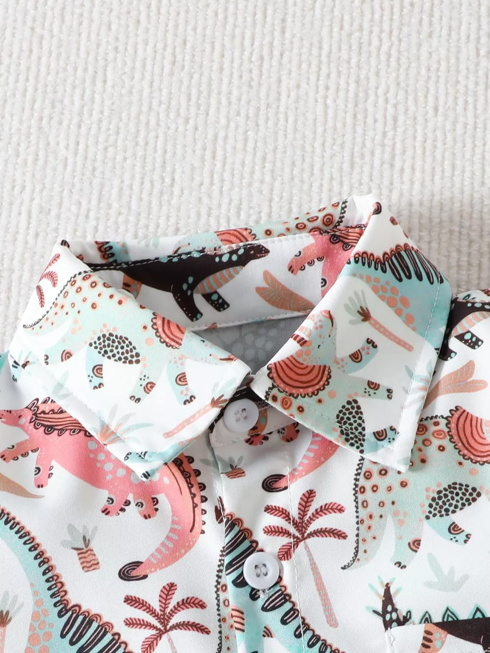 Children's Printed Shirt & Shorts Casual Set, image 3