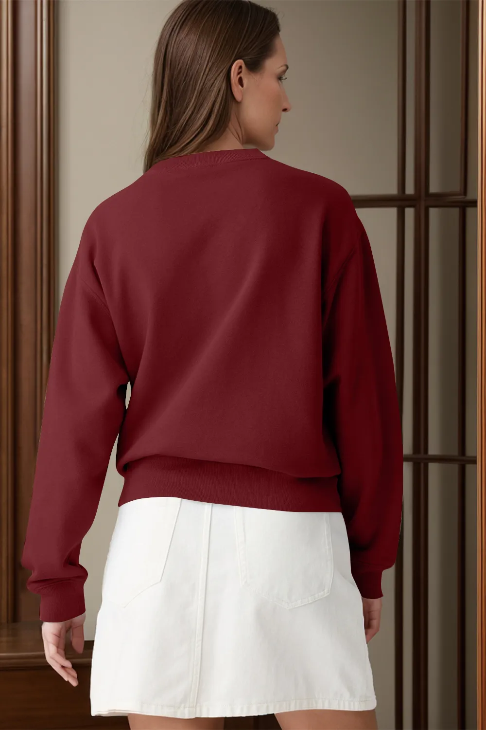 Round Neck Long Sleeve Sweatshirt, image 2