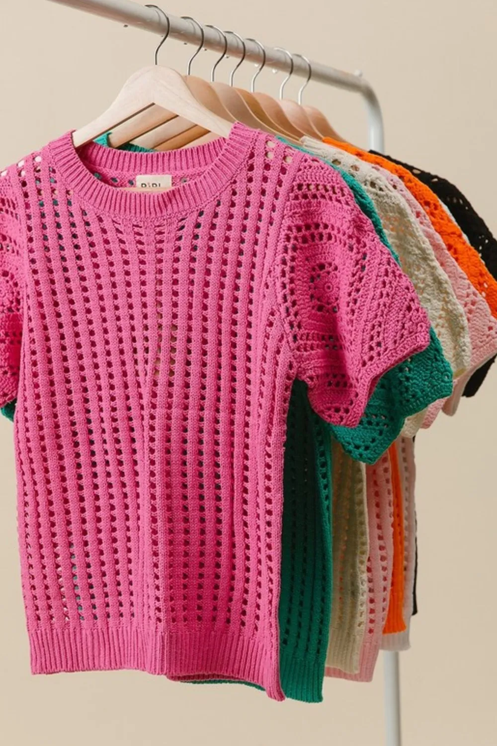 Crochet Lace Top With Puff Sleeves, image 2