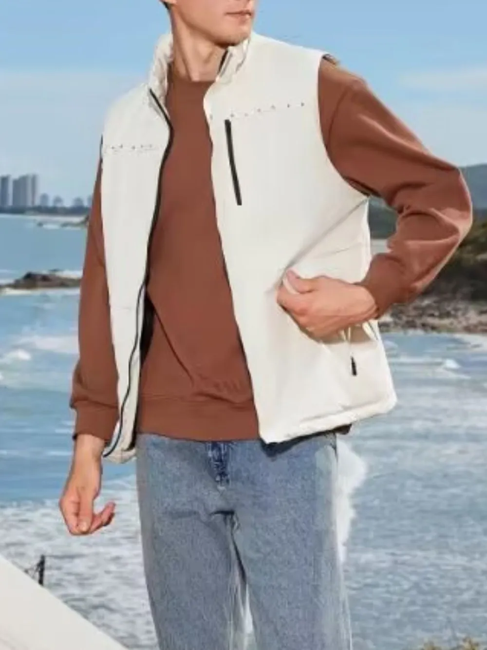 Men's Full Size Zip Up Vest Plus Size, image 6