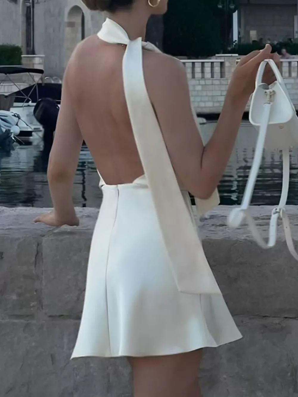 Halter Neck Mini Dress, image 2