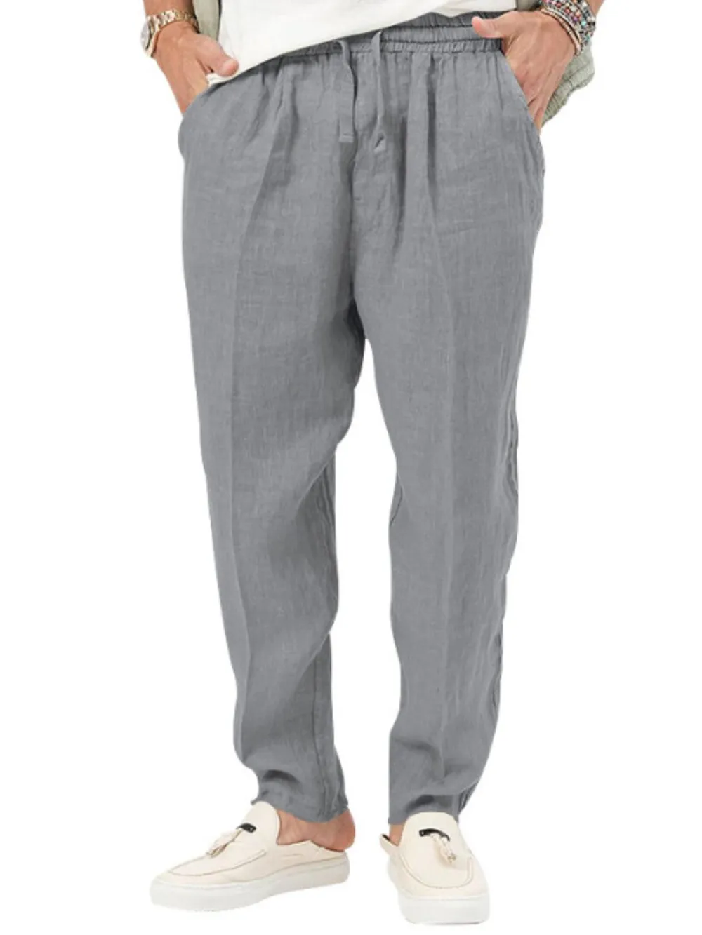 Men's Plus Size Drawstring Pants with Pockets, image 6