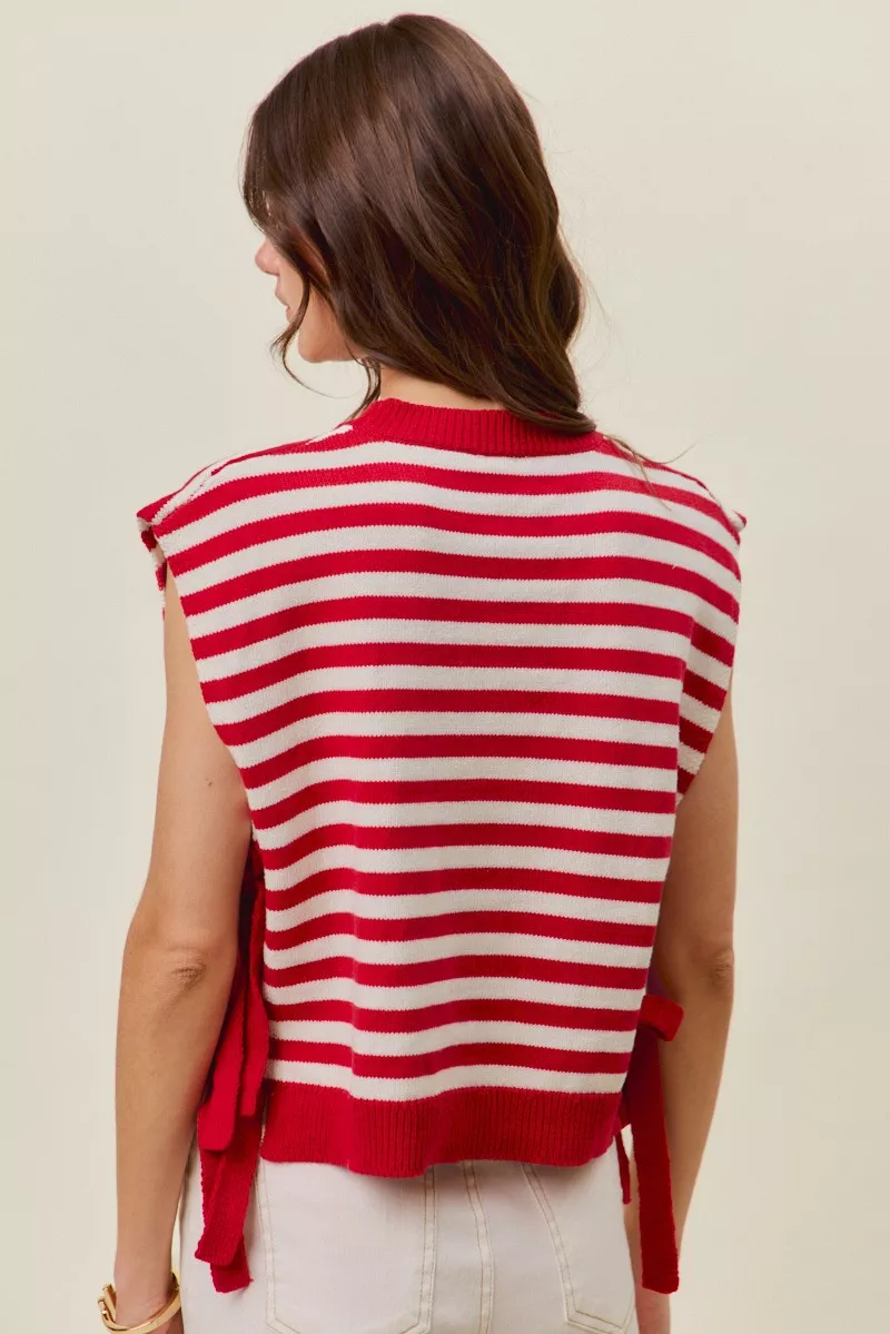 Stripe Star Patch 4th Of July Side Tie Vest Top, image 4