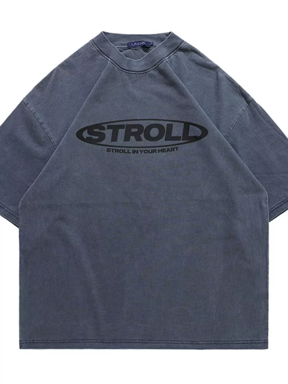 Men's Letter Washed Short Sleeve T-Shirt