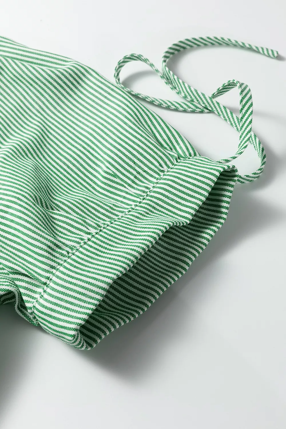 Striped Print Collared Split Neck Half Sleeve Blouse, image 8