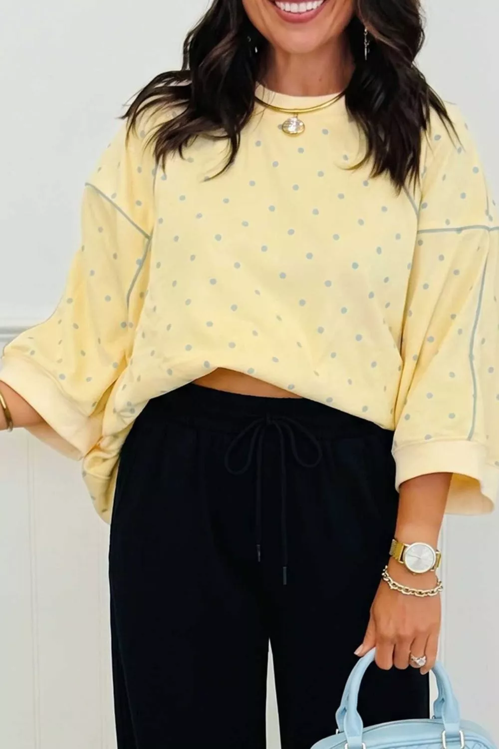 Polka Dot Oversized Sweatshirt, image 2
