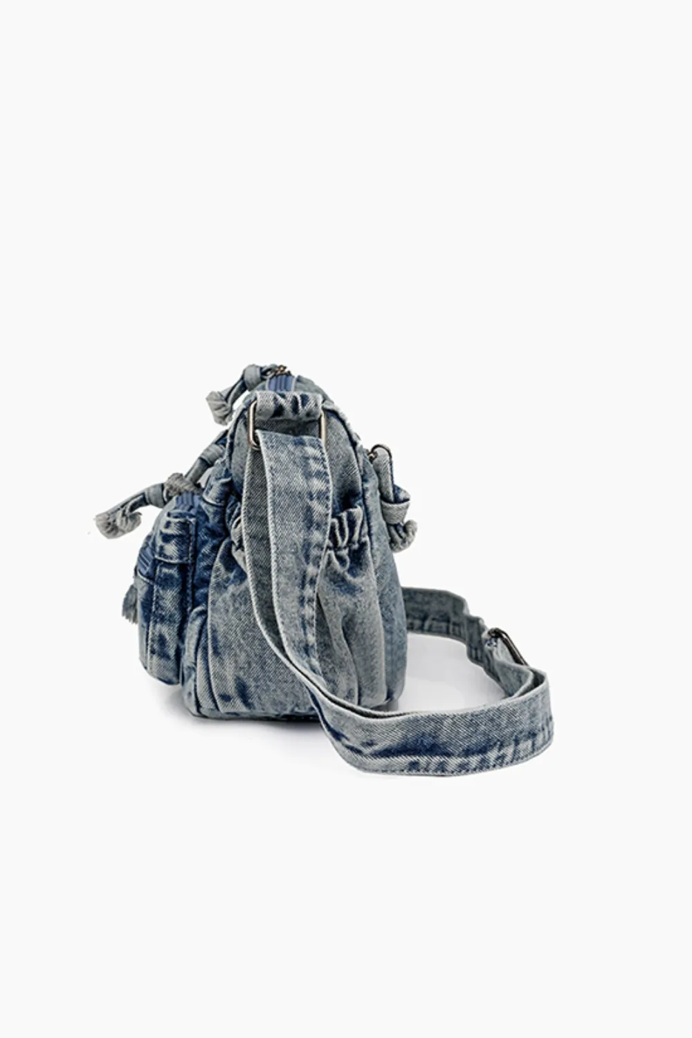 Adjustable Strap Denim Crossbody Bag, image 3
