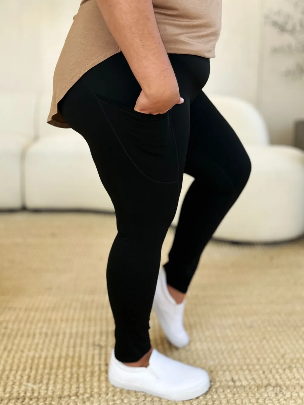 Wide Waistband Sports Leggings, image 3