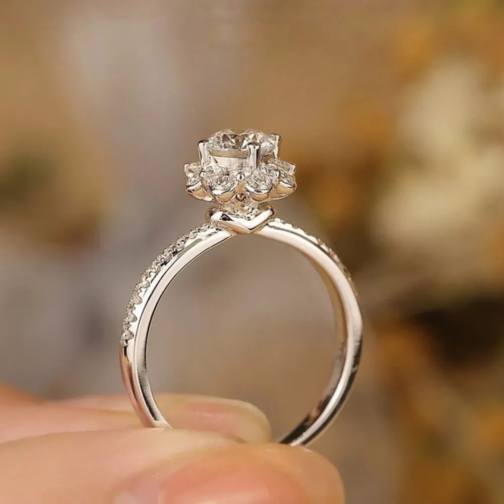 1 Carat 925 Sterling Silver Moissanite Ring, image 3