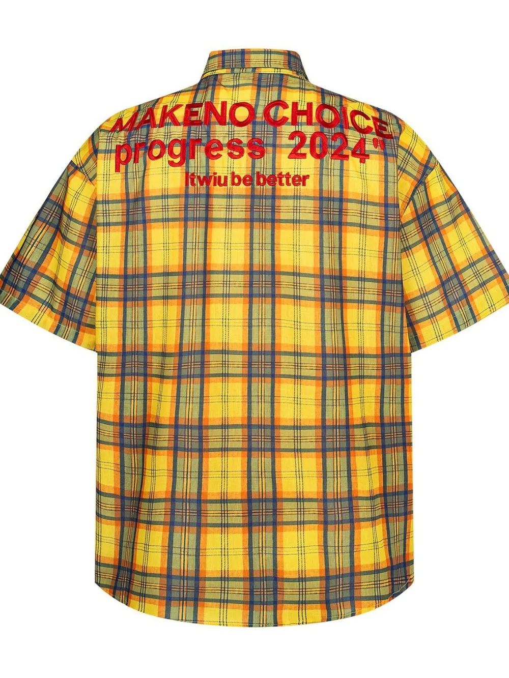 Men's Plaid Short Sleeve Button-Up Shirt, image 2
