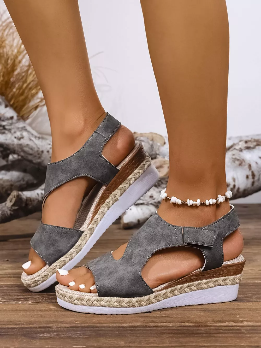 Open Toe Wedge Sandals, image 6