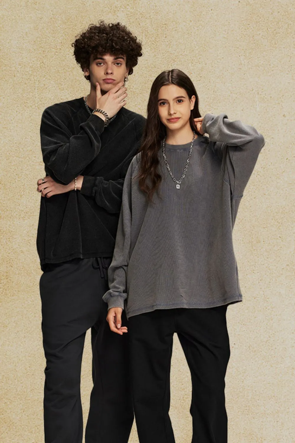 Men's Round Neck Long Sleeve T-Shirt, image 3
